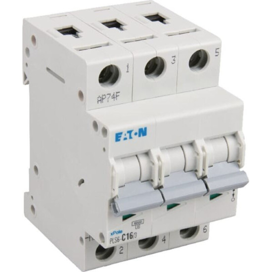 Disjoncteur Eaton 16A 3P Courbe C 6kA