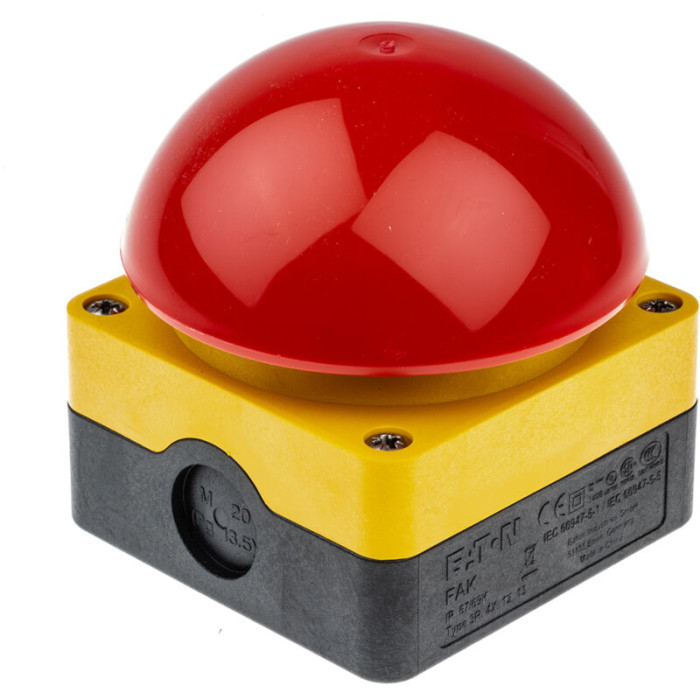 Fak-r/v/kc02/iy Interrupteur Champignon Montage En Saillie 2 Nf (r) Ip67/ip69k 1 Pc(s) Y786182 - Eaton