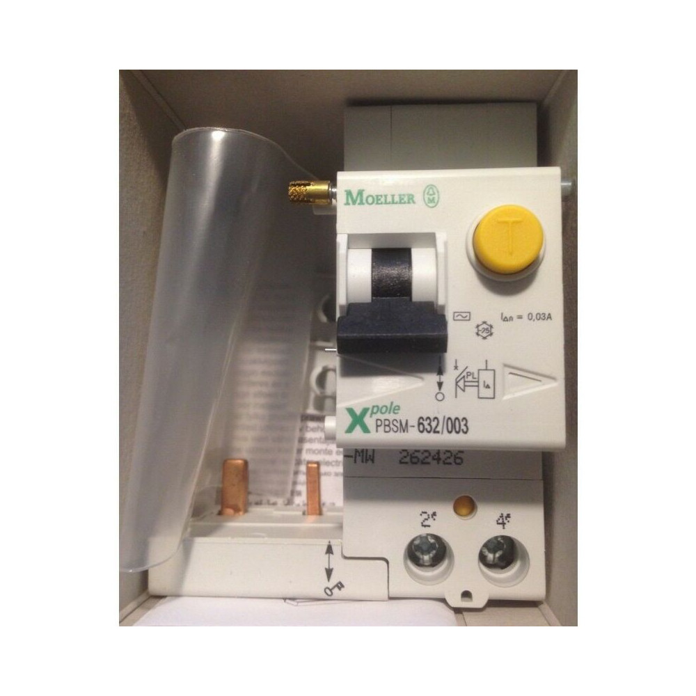 Moeller Pbsm-632/003-mw - 262426 - Bloc Differentiels 63a - 30ma - 2poles