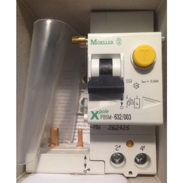 Moeller Pbsm-632/003-mw - 262426 - Bloc Differentiels 63a - 30ma - 2poles