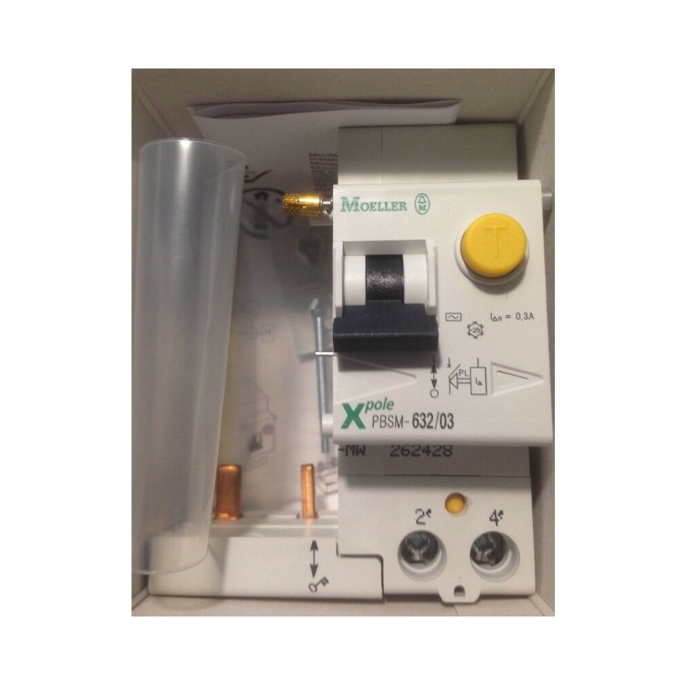 Moeller Pbsm-632/03-mw - 262428 - Bloc Differentiels 63a - 300ma - 2poles