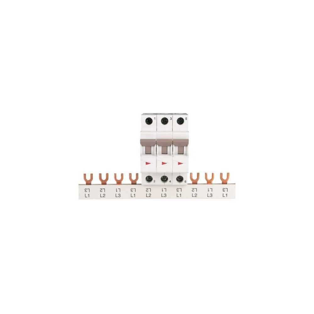 Eaton 270339 Peigne D'Alimentation 3 Phases, 1ph, 10qmm, Fourchette, 1 M