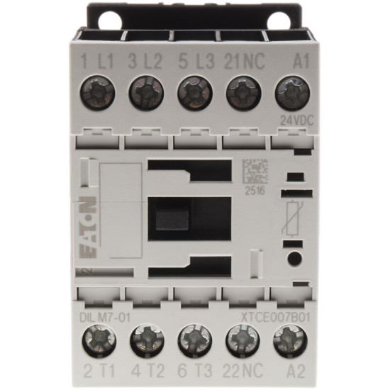 Contacteur Eaton série Eaton Moeller, 3 pôles , 3NO, 7 a, 24 v c.c., 3 kW ( Prix pour 1 )