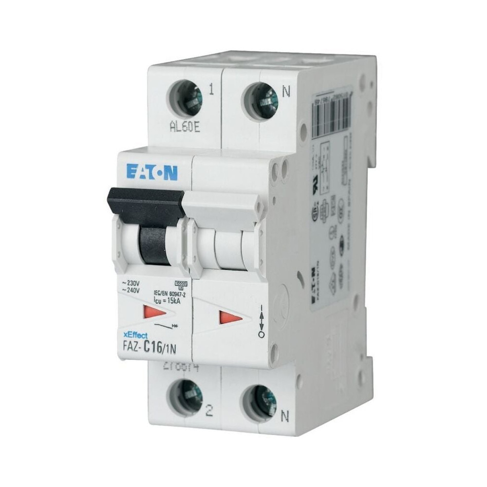 Eaton 278668, 6 A, Disjoncteur 1p + N, C-char