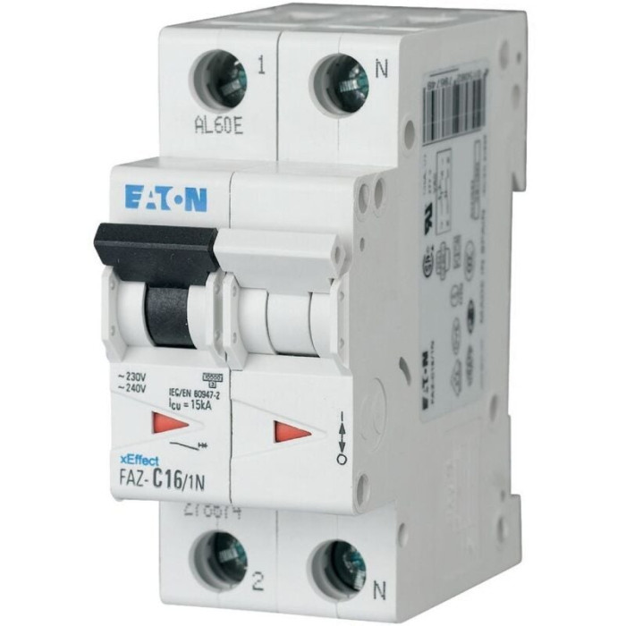 Eaton 278668, 6 A, Disjoncteur 1p + N, C-char
