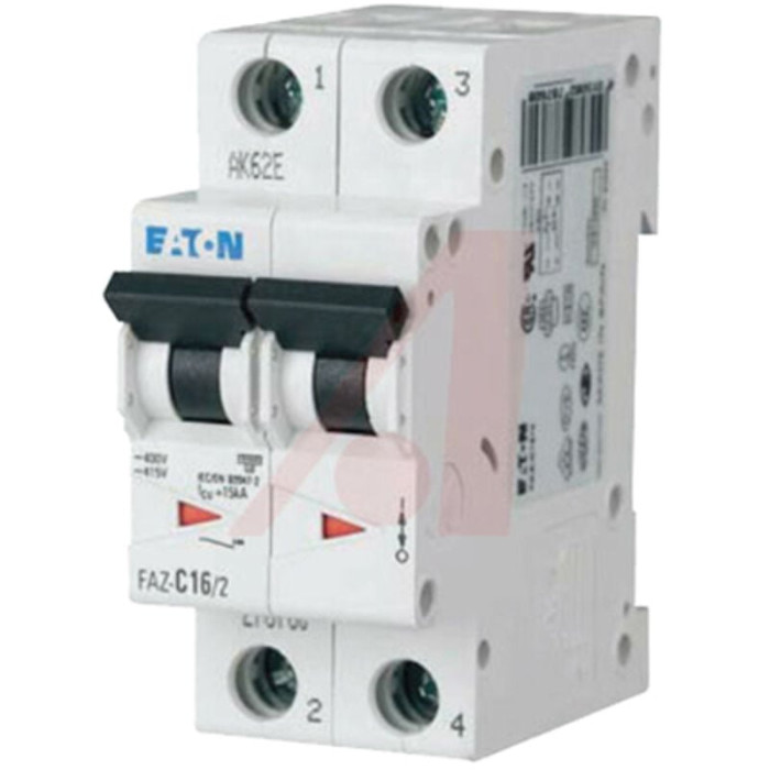 Disjoncteur Eaton Eaton Moeller 2p, 1a, Pouvoir De Coupure 10 Ka, Montage Rail Din ( Prix Pour 1 )