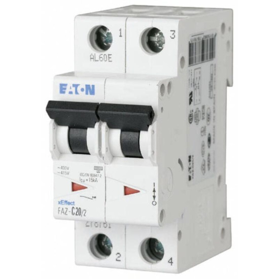 Eaton 278754 Faz-c6/2 Disjoncteur 6 A 400 V/ac Y786632