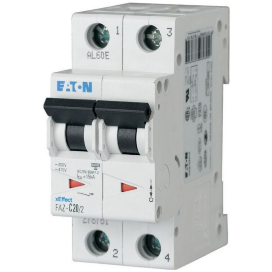 Disjoncteur EATON 15 Ka 2 Pôles - Protection Électrique