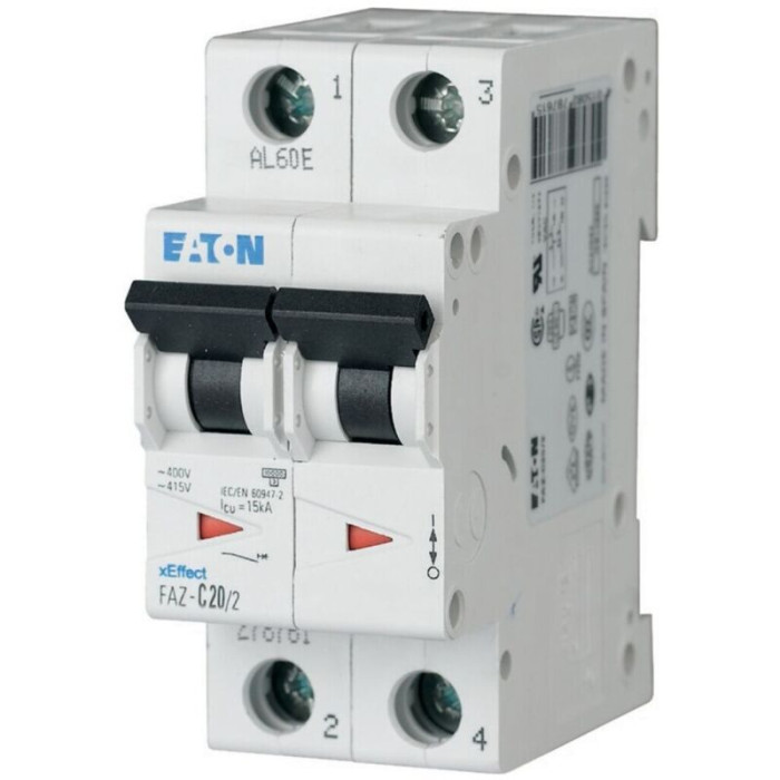 Disjoncteur EATON 15 Ka 2 Pôles - Protection Électrique