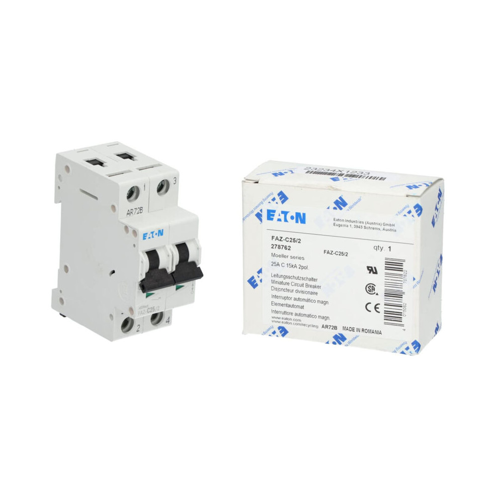 Disjoncteur EATON FAZ-C25/2 C 25 A - Protection Électrique