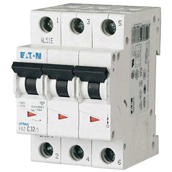 Eaton - Moeller) Mcb Faz-z2/3 2 A, 3p, Disjoncteur Z-char 278921