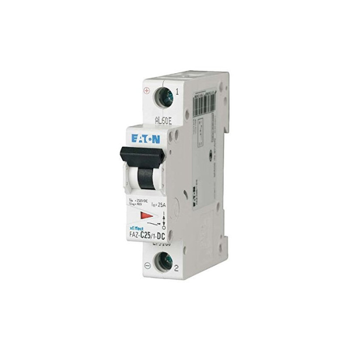 Disjoncteur Modulaire 25a 1p Courbe C Dc Eaton Faz-c25/1-dc