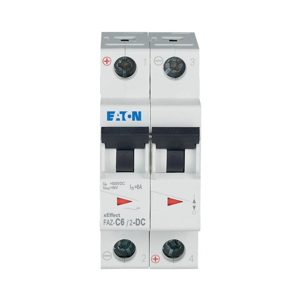 Eaton Disjoncteur 6 A 2p C-char DC - Haute Qualité