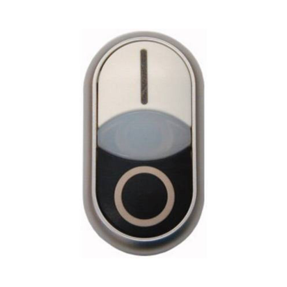 Eaton 284832 Double Bouton, Détecteur De Lumière, Plat I, Blanc, Proximité Haut Noir 0