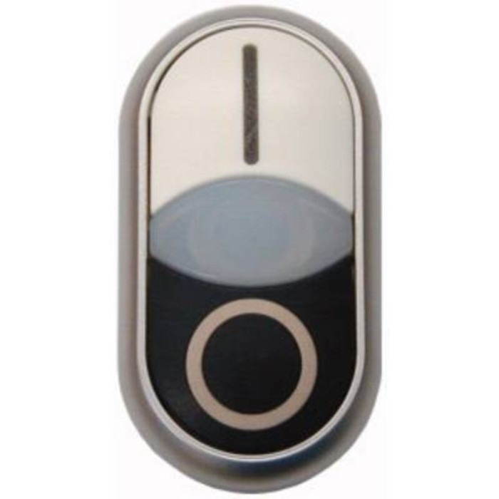 Eaton 284832 Double Bouton, Détecteur De Lumière, Plat I, Blanc, Proximité Haut Noir 0