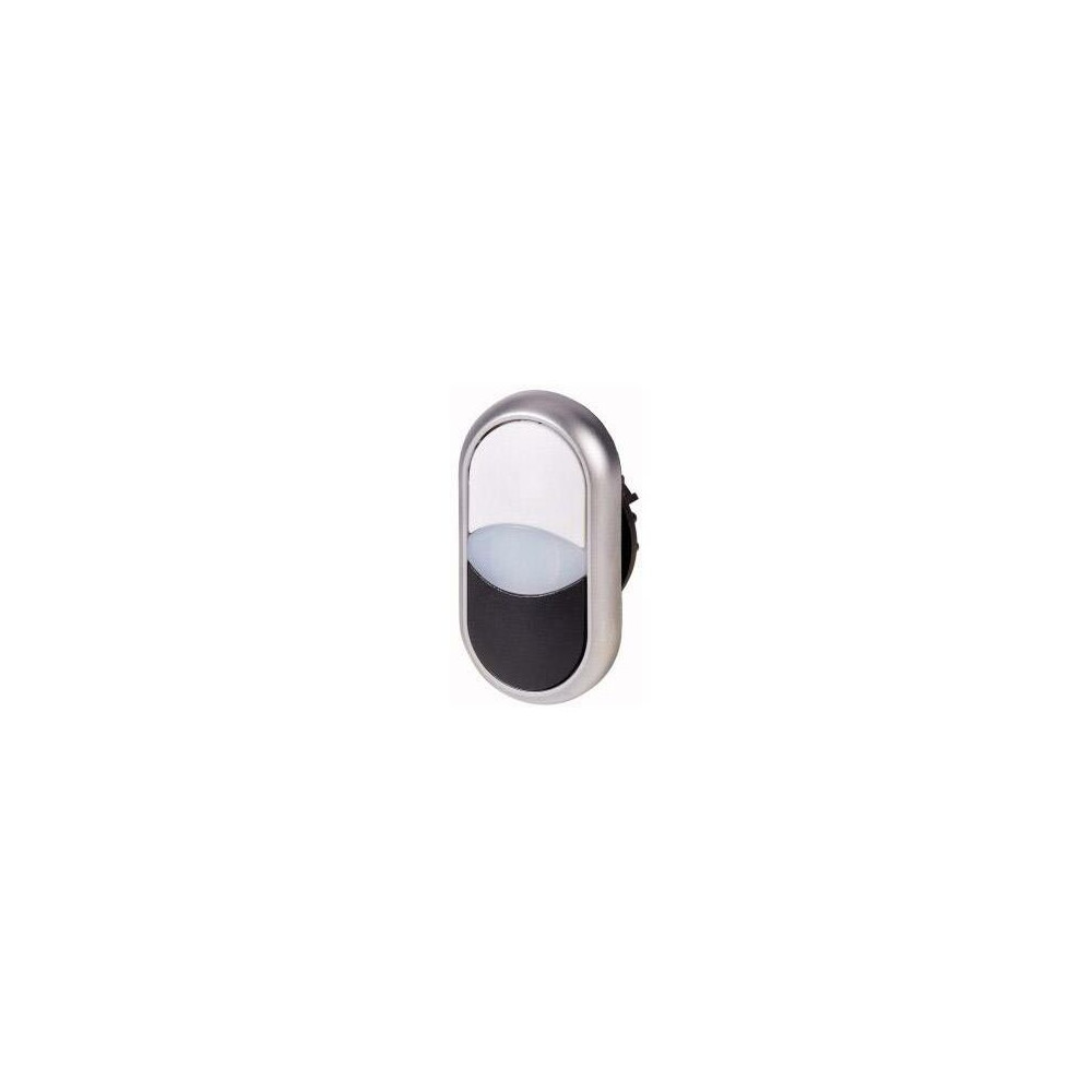 216704-WH M22-DDL-WS Bouton-poussoir à double touche blanc, noir 1 pc(s) D77332 - Eaton