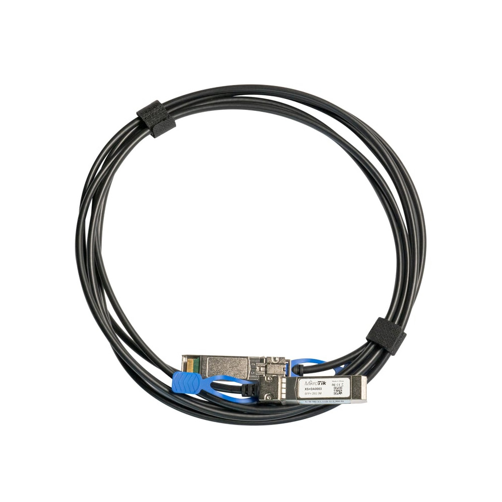 Mikrotik XS+DA0003 câble InfiniBand et à fibres optiques 3 m SFP/SFP+/SFP28 Noir - Neuf