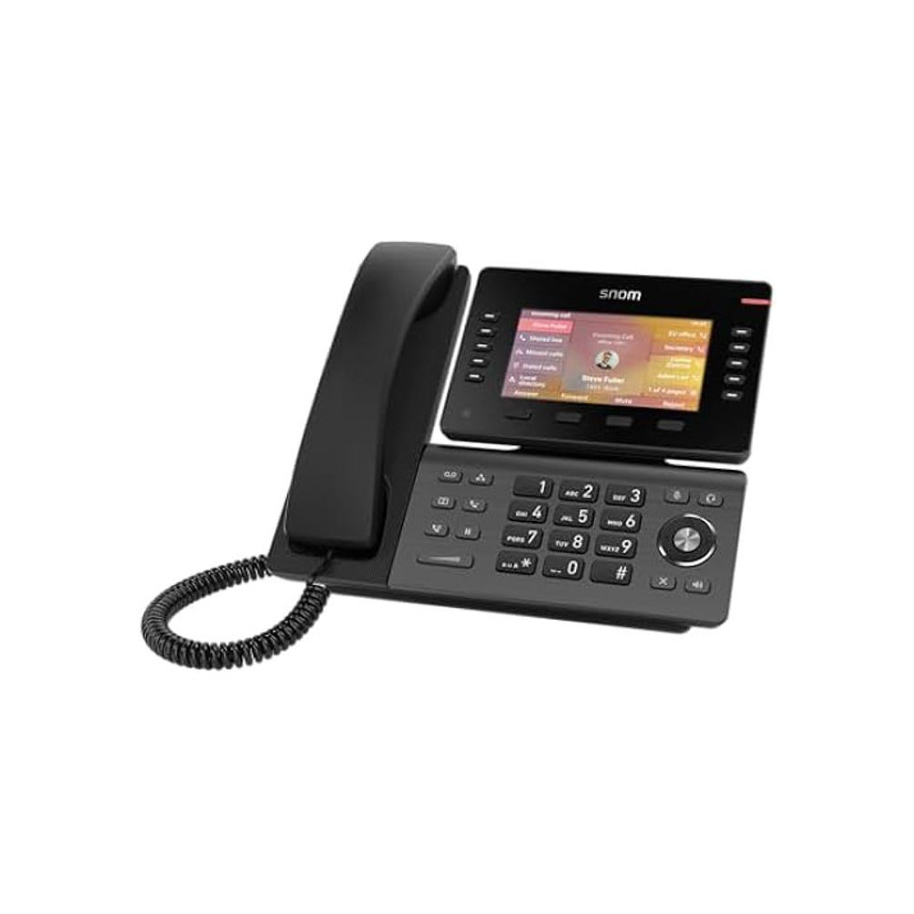 Snom D865 TeLePhone Fixe VoIP avec ECran Couleur IPS 5 Inclinable Wi-FI Bluetooth 5.0 Audio HD Reduction De Bruit Avancee