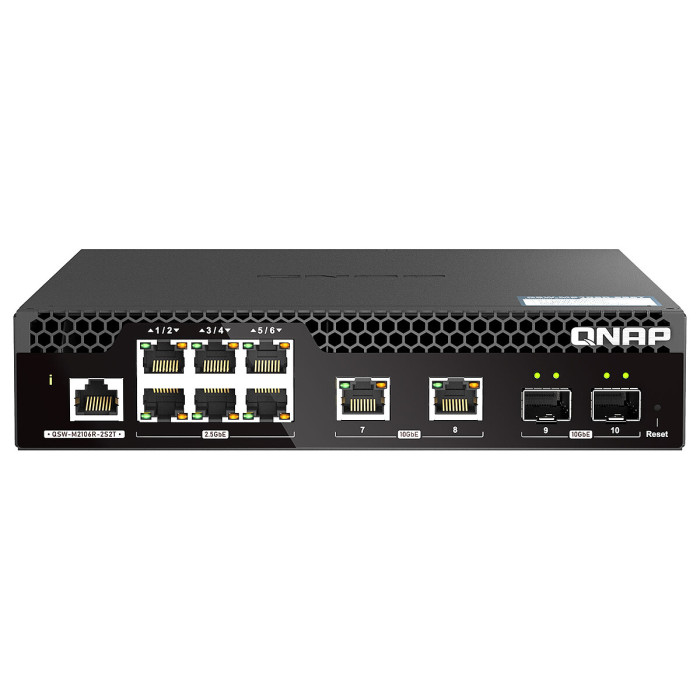 QNAP QSW-M2106R-2S2T - Switch 6 Ports 2.5 GbE