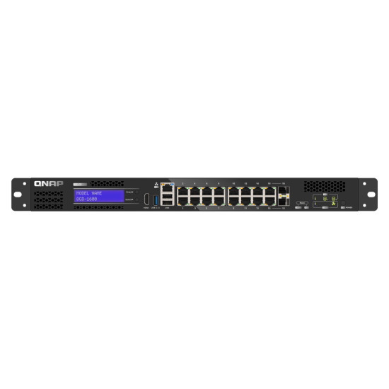 QNAP QGD-1600 Géré Gigabit Ethernet (10/100/1000) 1U Noir, Gris - Neuf