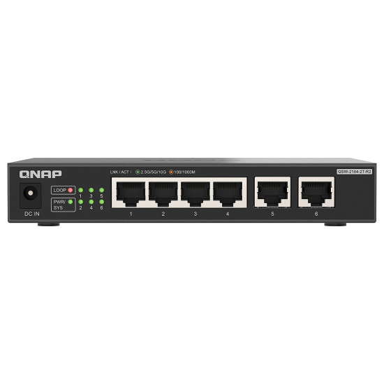 QNAP QSW-2104-2T-R2 - Switch Réseau 4 Ports 2.5 GbE
