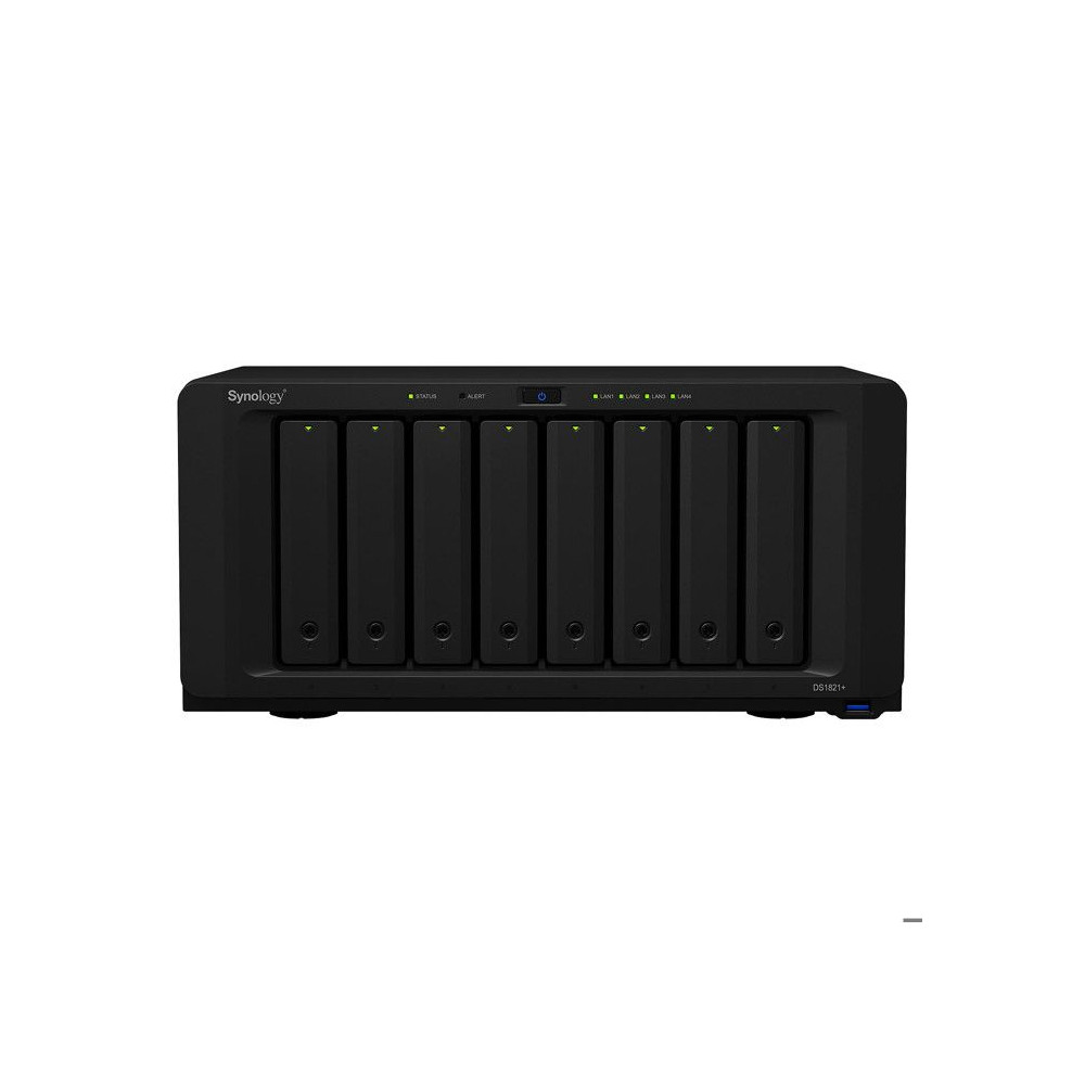 Serveur NAS - SYNOLOGY - DiskStation DS1821+ - 8 baies - AMD Ryzen V1500B - 4 Go RAM DDR4