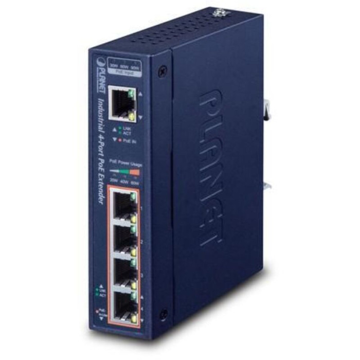 Repotec Ipoe-e174 Prolongateur Poe Noir 4 Ports