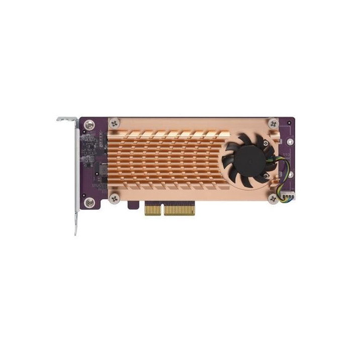 Adaptateur express M.2 vers PCI - QNAP QM2-2P-244A - Mixte - Copper colour