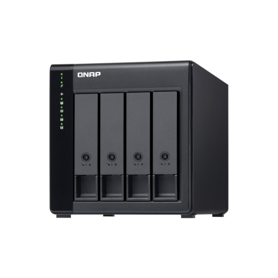 QNAP TL-D400S Boîtier de disques de stockage Boîtier disque dur/SSD Noir, Gris 2.5/3.5  - Neuf