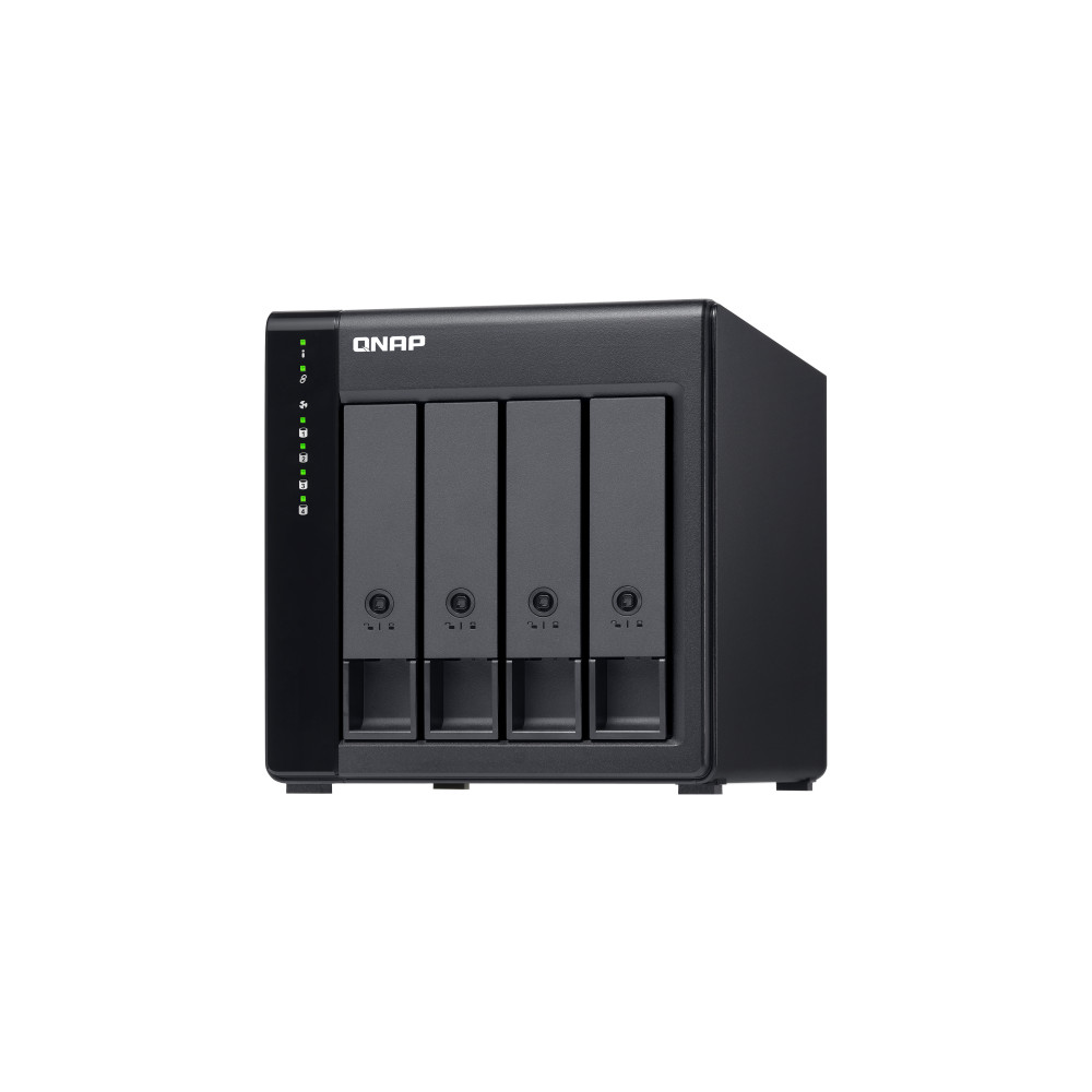 QNAP TL-D400S Boîtier de disques de stockage Boîtier disque dur/SSD Noir, Gris 2.5/3.5  - Neuf