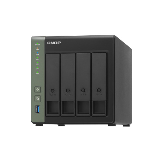 QNAP TS-431X3 NAS Tower Annapurna Labs Alpine AL-314 4 Go DDR3 0 To QNAP Turbo System Noir - Neuf