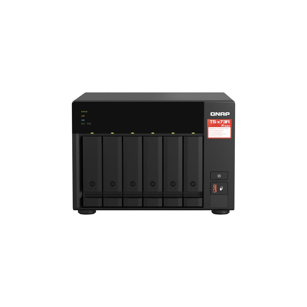 Serveur de Stockage (NAS) - QNAP - TS-673A-8G - Processeur AMD Ryzen quad-core 25GbE