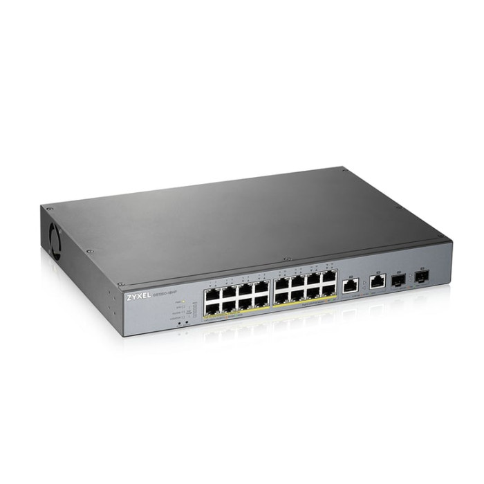 Zyxel GS1350-18HP Géré L2 Gigabit Ethernet (10/100/1000) Connexion Ethernet, supportant l'alimentation via ce port (PoE) Gris - 