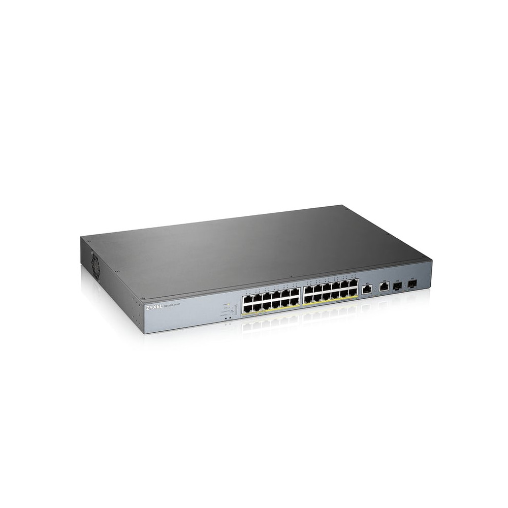 Zyxel GS1350-26HP Géré L2 Gigabit Ethernet (10/100/1000) Connexion Ethernet, supportant l'alimentation via ce port (PoE) Gris - 