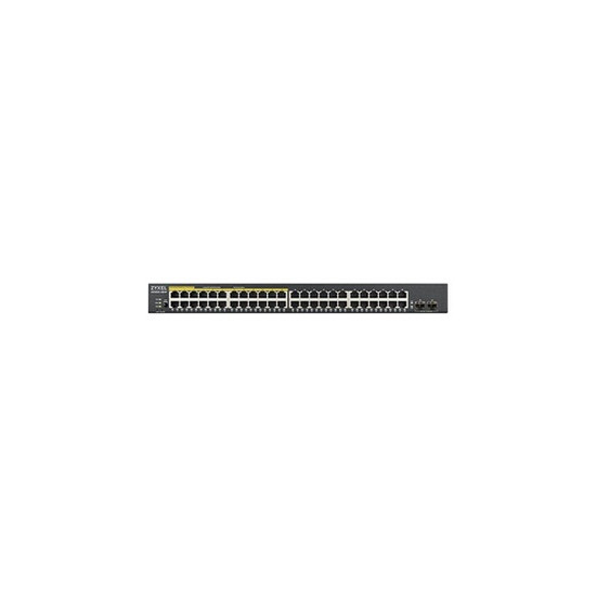 GS1900 Series GS1900-48HPv2 - Commutateur - intelligent - 48 x 10/100/1000 (24 PoE+) + 2 x Gigabit SFP (liaison montante) - Mont