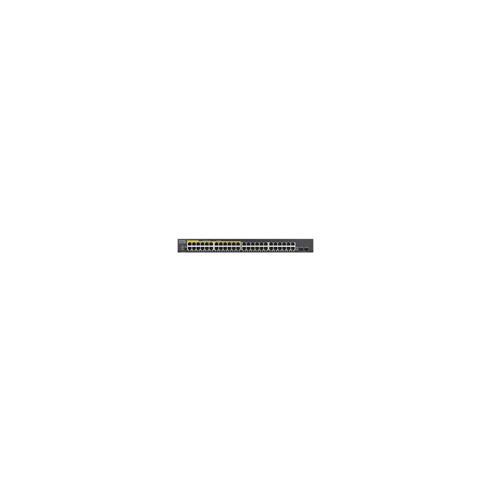 GS1900 Series GS1900-48HPv2 - Commutateur - intelligent - 48 x 10/100/1000 (24 PoE+) + 2 x Gigabit SFP (liaison montante) - Mont