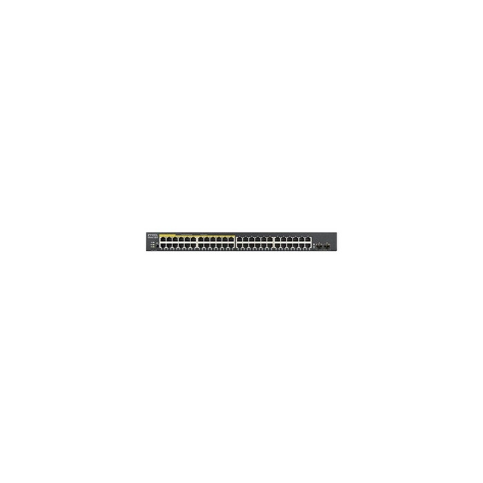 GS1900 Series GS1900-48HPv2 - Commutateur - intelligent - 48 x 10/100/1000 (24 PoE+) + 2 x Gigabit SFP (liaison montante) - Mont