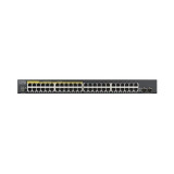 GS1900 Series GS1900-48HPv2 - Commutateur - intelligent - 48 x 10/100/1000 (24 PoE+) + 2 x Gigabit SFP (liaison montante) - Mont