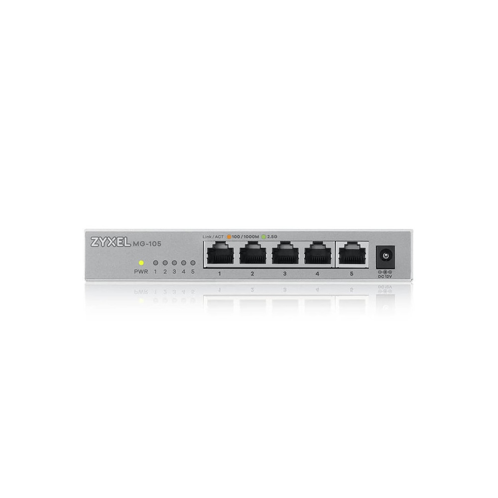 Zyxel MG-105 Non-géré 2.5G Ethernet (100/1000/2500) Acier - Neuf