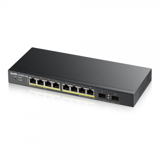 Zyxel GS1900-8HP v3 PoE Géré L2 Gigabit Ethernet (10/100/1000) Connexion Ethernet, supportant l'alimentation via ce port (PoE) N