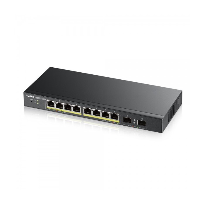 Zyxel GS1900-8HP v3 PoE Géré L2 Gigabit Ethernet (10/100/1000) Connexion Ethernet, supportant l'alimentation via ce port (PoE) N