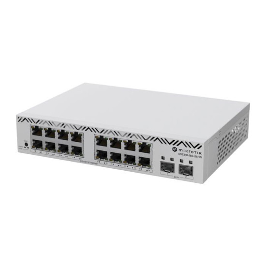 Switch Cloud Smart - MikroTik - CSS318-16G-2S+IN - 16x Gigabit - 2x SFP+