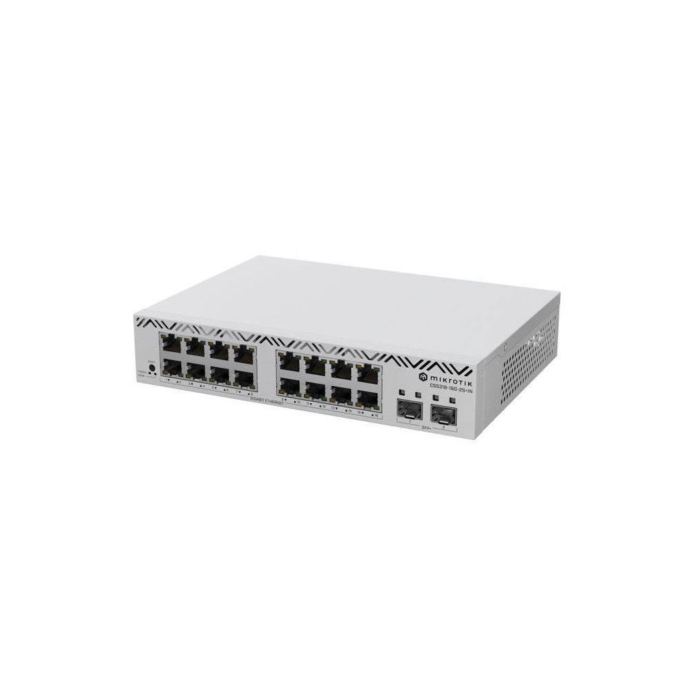 Switch Cloud Smart - MikroTik - CSS318-16G-2S+IN - 16x Gigabit - 2x SFP+