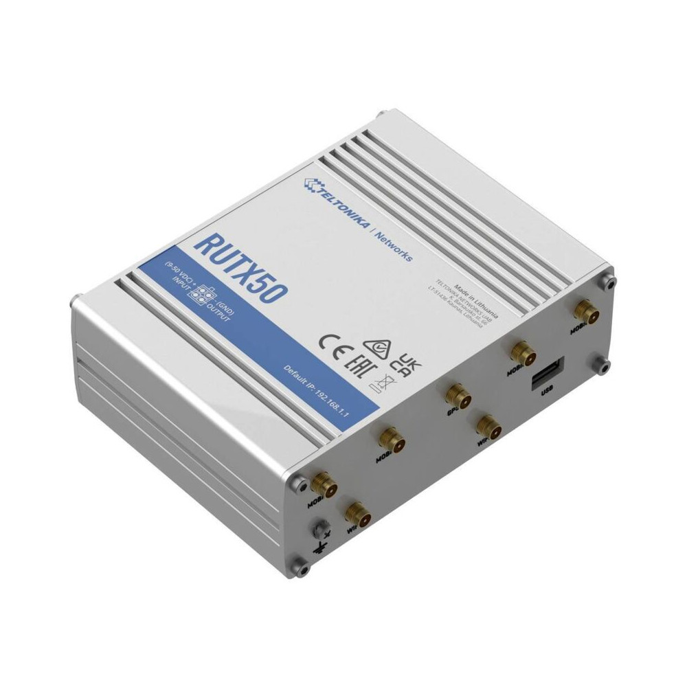 Routeur Industriel 5g  Rutx50  802.11ac  867 Mbit/s  10/100/1000 Mbit/s  Ports Ethernet Lan (rj-45) 5  Prise En Charge Réseau Ou