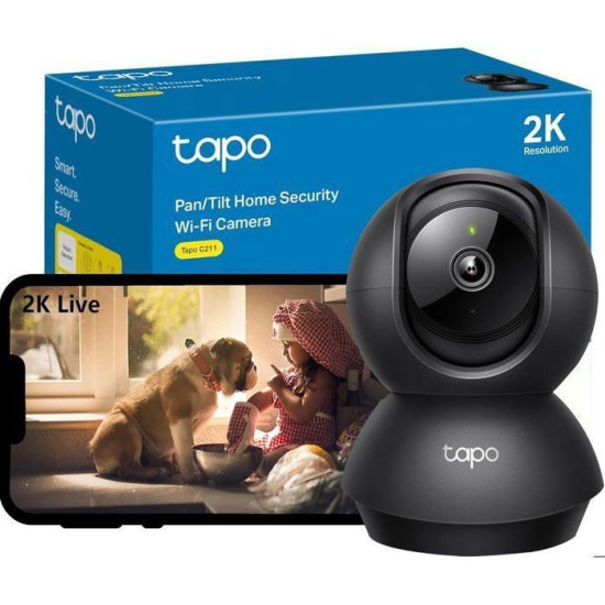 Caméra Surveillance WiFi intérieure 2K(3MP) 360° - TP-Link Tapo C211 - Vision nocturne - Détection de personne - Suivi de mo