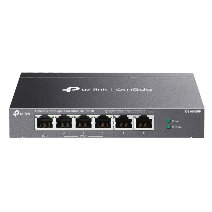 TP-LINK DS106GPP - Switch 6 Ports PoE+
