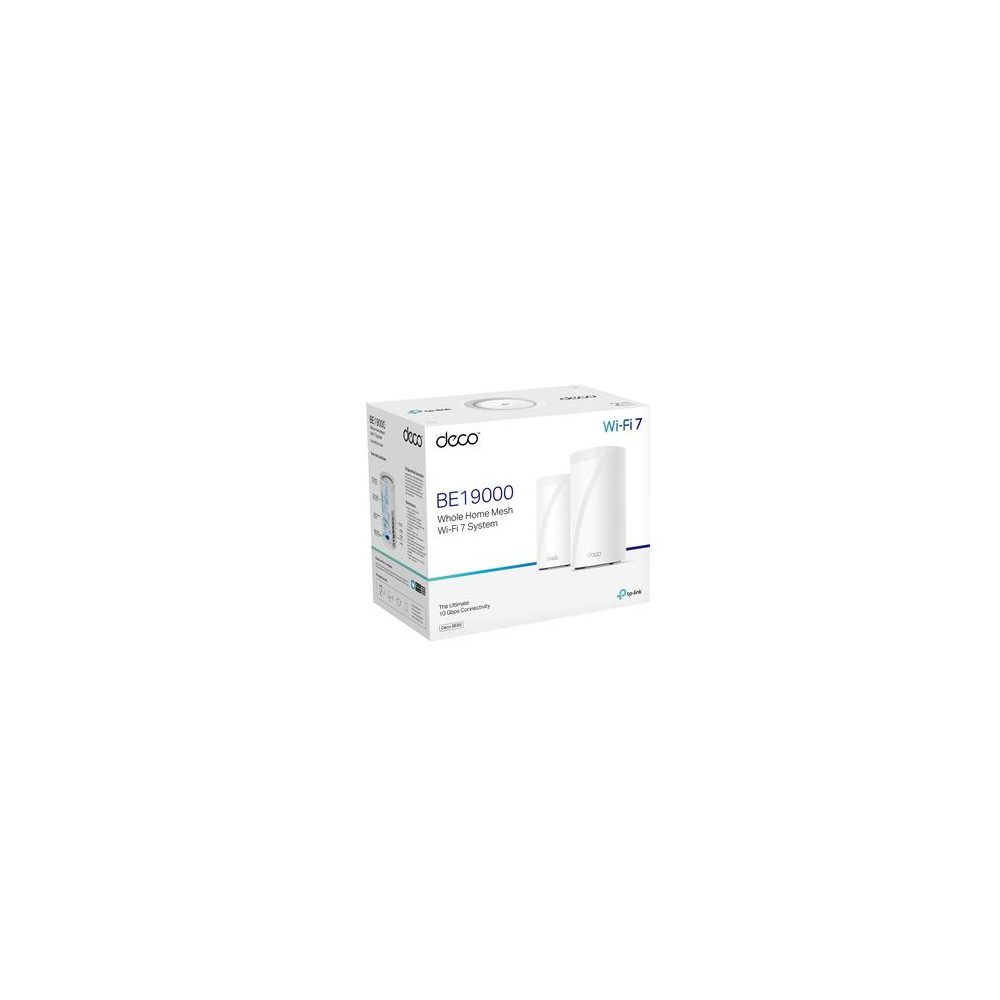 Pack 2 systèmes WiFi 7 Mesh tri-bande 19 Gigabit TP-LINK Deco BE85 Blanc et gris