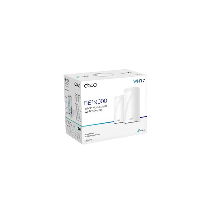 Pack 2 systèmes WiFi 7 Mesh tri-bande 19 Gigabit TP-LINK Deco BE85 Blanc et gris