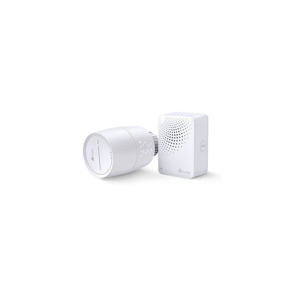 Kit de démarrage TP-LINK Tête de vanne radiateur thermostatique connectée Blanc + Hub Wi-Fi Kasa