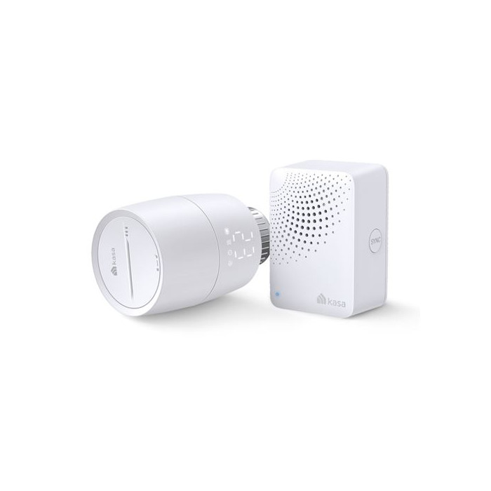Kit de démarrage TP-LINK Tête de vanne radiateur thermostatique connectée Blanc + Hub Wi-Fi Kasa